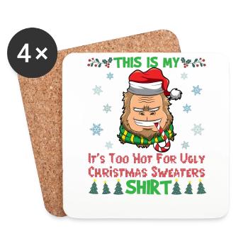 This Is My It's Too Hot For Ugly Christmas Sweater - Coasters (set of 4) - white - Front