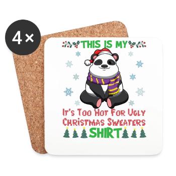 This Is My It's Too Hot For Ugly Christmas Sweater - Coasters (set of 4) - white - Front