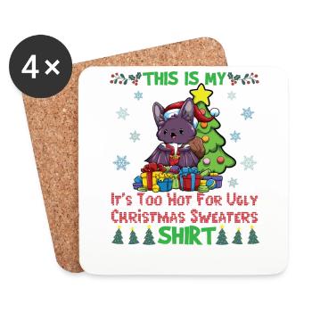 This Is My It's Too Hot For Ugly Christmas Sweater - Coasters (set of 4) - white - Front