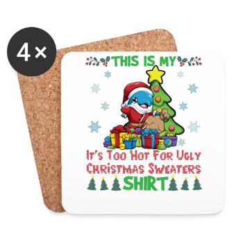 This Is My It's Too Hot For Ugly Christmas Sweater - Untersetzer (4er-Set) - Weiß - Vorne