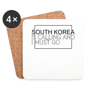 South Korea - Untersetzer (4er-Set) - Weiß - Vorne