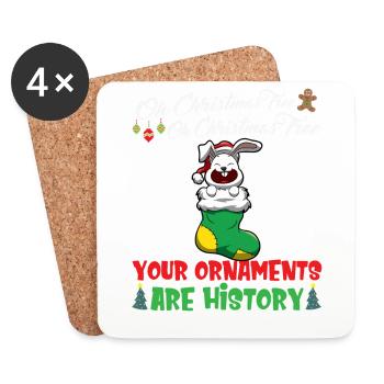 Oh Christmas Tree Your Ornaments Are History - Untersetzer (4er-Set) - Weiß - Vorne