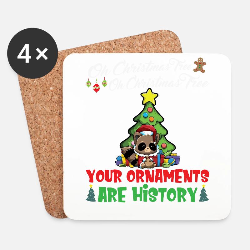 Oh Christmas Tree Your Ornaments Are History - Untersetzer (4er-Set) - Weiß