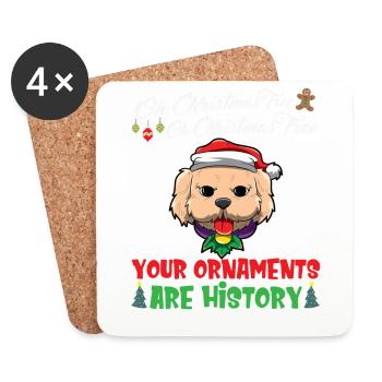 Oh Christmas Tree Your Ornaments Are History - Untersetzer (4er-Set) - Weiß - Vorne