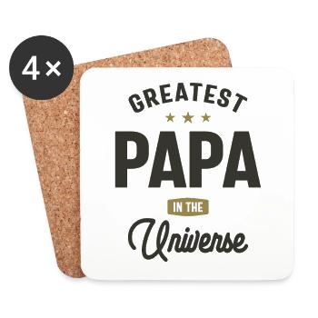 Greatest Papa in The Universe - Dad Grandpa - Coasters (set of 4) - white - Front