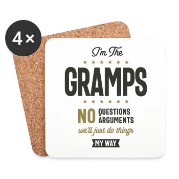 I'm Gramps We'll Just Do Thing My Way - Coasters (set of 4) - white - Front