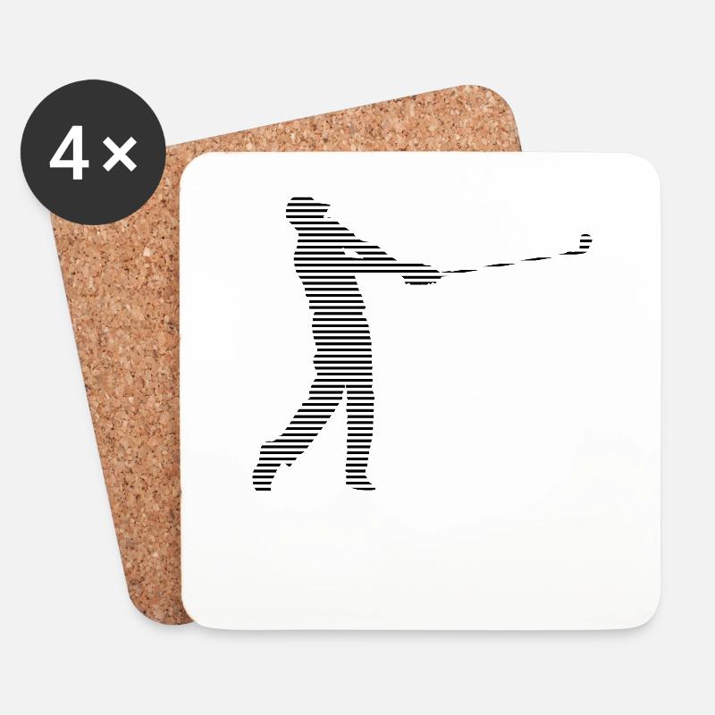 Golf - Untersetzer (4er-Set) - Weiß