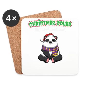 Christmas Squad X-Mas Animals Family Matching Xmas - Untersetzer (4er-Set) - Weiß - Vorne