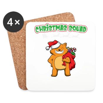 Christmas Squad X-Mas Animals Family Matching Xmas - Coasters (set of 4) - white - Front