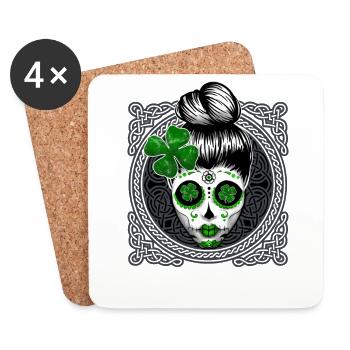 Saint Patrick Celtes écossais - Dessous de verre (lot de 4) - blanc - Devant