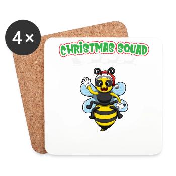 Christmas Squad X-Mas Animals Family Matching Xmas - Coasters (set of 4) - white - Front