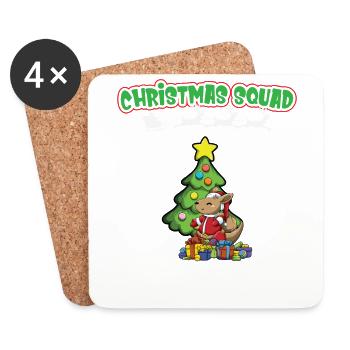 Christmas Squad X-Mas Animals Family Matching Xmas - Coasters (set of 4) - white - Front