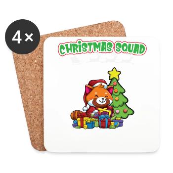 Christmas Squad X-Mas Animals Family Matching Xmas - Coasters (set of 4) - white - Front