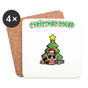 Christmas Squad X-Mas Animals Family Matching Xmas - Coasters (set of 4) - white - Front