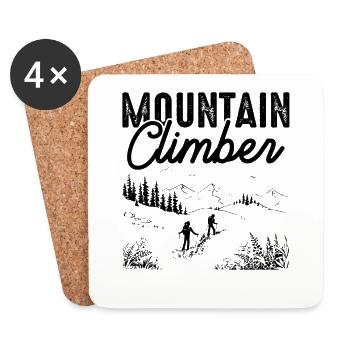 Mountain Climber - Untersetzer (4er-Set) - Weiß - Vorne