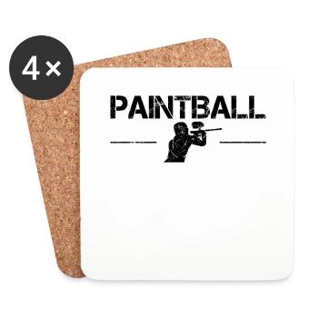 Paintball - Dessous de verre (lot de 4) - blanc - Devant