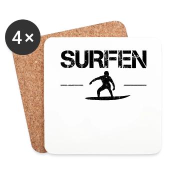 Surfing - Coasters (set of 4) - white - Front