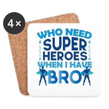 Brother brother gift for my strong brother brother! - Coasters (set of 4) - white - Front