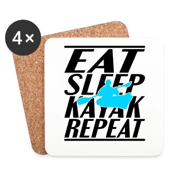 Food Sleeping Kayak - Coasters (set of 4) - white - Front
