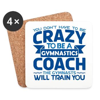 Gymnastiktrainer | Geschenk Trainer Gymnastik Le Meil - Untersetzer (4er-Set) - Weiß - Vorne