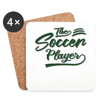 Le joueur de football - Dessous de verre (lot de 4) - blanc - Devant