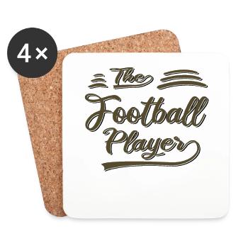 Le joueur de football - Dessous de verre (lot de 4) - blanc - Devant