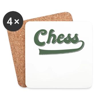 Schach - Untersetzer (4er-Set) - Weiß - Vorne