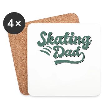 Skating Papa Gift - Coasters (set of 4) - white - Front