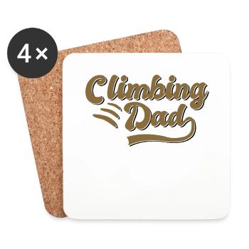 Climbing Papa Gift - Coasters (set of 4) - white - Front