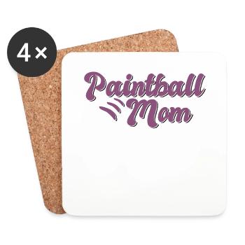 Paintball Mama Geschenk - Untersetzer (4er-Set) - Weiß - Vorne