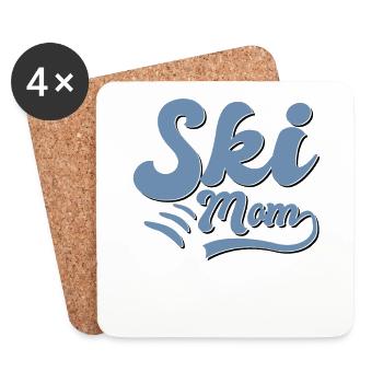 Ski Mama - Coasters (set of 4) - white - Front
