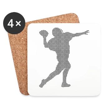 Football - Coasters (set of 4) - white - Front