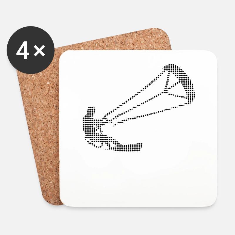 kite surfen - Untersetzer (4er-Set) - Weiß
