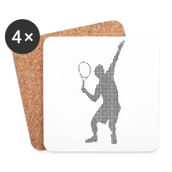 Tennis - Dessous de verre (lot de 4) - blanc - Devant