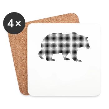 Bear - Coasters (set of 4) - white - Front