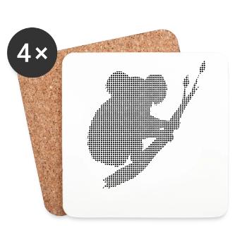 Koala - Dessous de verre (lot de 4) - blanc - Devant