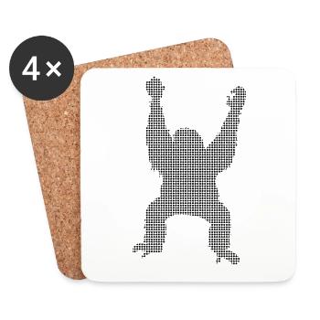 Orang-outan - Dessous de verre (lot de 4) - blanc - Devant