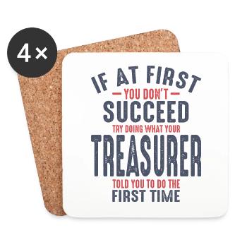 Treasurer - Coasters (set of 4) - white - Front