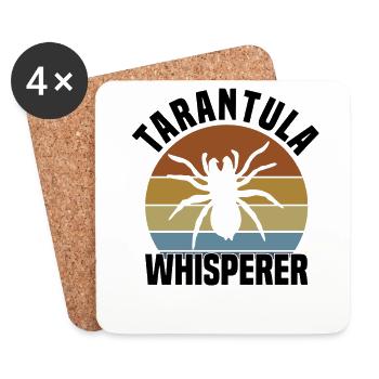 Tarantula Pet Arachnid - Coasters (set of 4) - white - Front