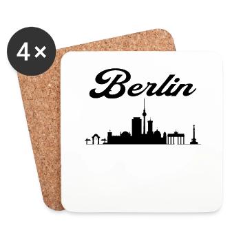 Berlin City Skyline - Coasters (set of 4) - white - Front