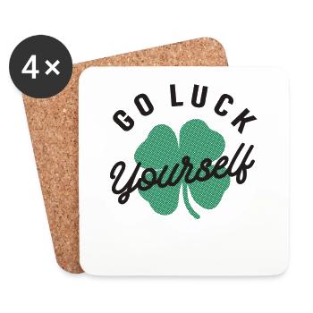Go Luck Yourself Funny Irish St Patricks Day - Coasters (set of 4) - white - Front