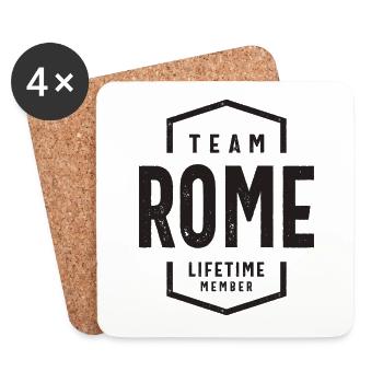 Rome Lifetime Member Personalized Name Rome - Coasters (set of 4) - white - Front