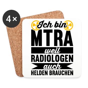 MTRA Röntgen Radiologie Radiologe - Untersetzer (4er-Set) - Weiß - Vorne