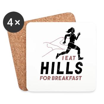 Running Marathon Runner - Coasters (set of 4) - white - Front