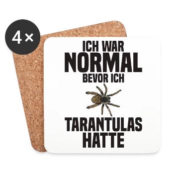 Vogelspinne Haustier Spinnentier - Untersetzer (4er-Set) - Weiß - Vorne