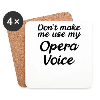 Karaoke Singing Singers' Party - Coasters (set of 4) - white - Front