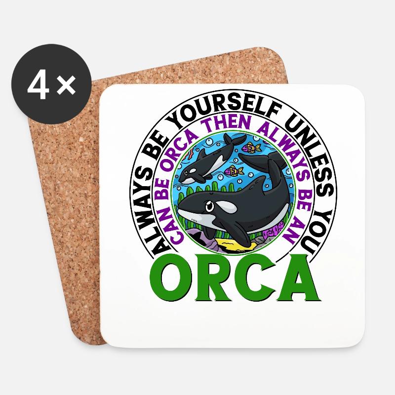 Orca Ozean Wal Orca Fan Meerestier - Untersetzer (4er-Set) - Weiß