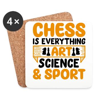 Chess - Coasters (set of 4) - white - Front