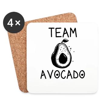 Team Avocado - Untersetzer (4er-Set) - Weiß - Vorne