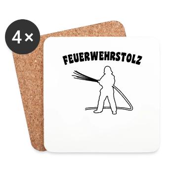 Feuerwehrstolz - Untersetzer (4er-Set) - Weiß - Vorne
